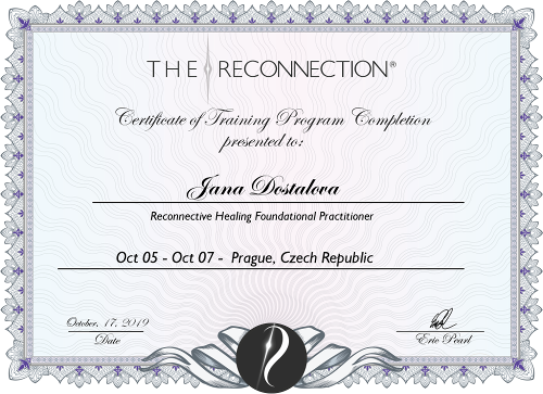 Reconnective Healing certifikát
